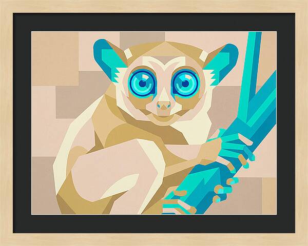 Tarsier In Pop Art Style