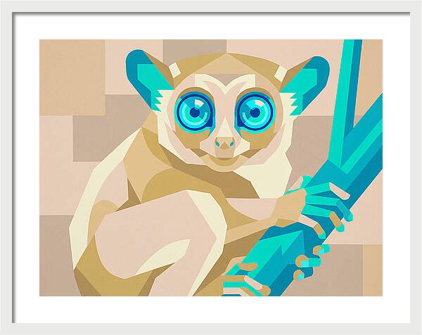 Tarsier In Pop Art Style