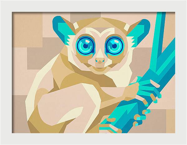 Tarsier In Pop Art Style