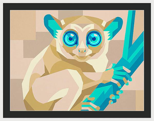 Tarsier In Pop Art Style