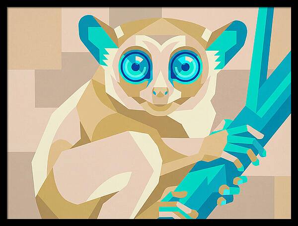 Tarsier In Pop Art Style