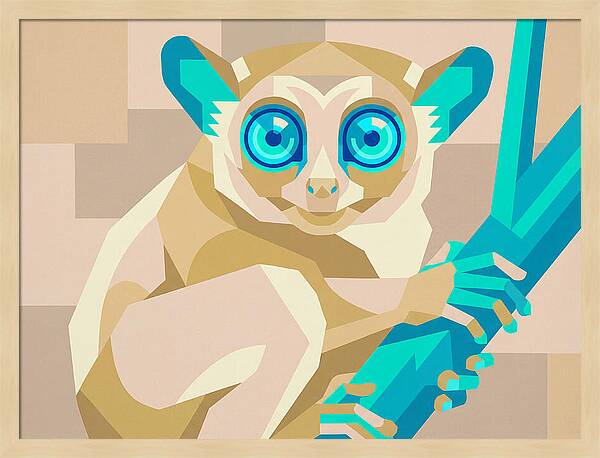 Tarsier In Pop Art Style