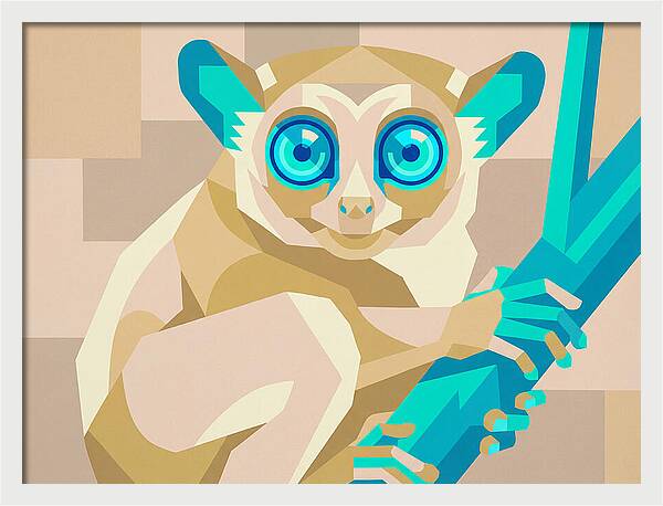 Tarsier In Pop Art Style