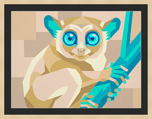Tarsier In Pop Art Style