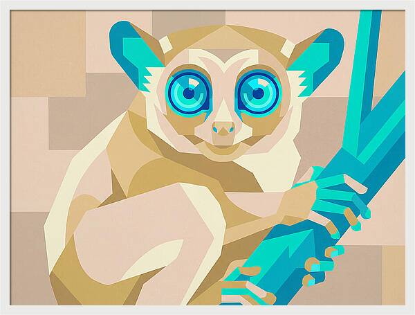 Tarsier In Pop Art Style