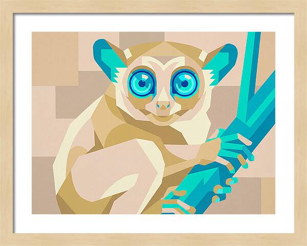 Tarsier In Pop Art Style