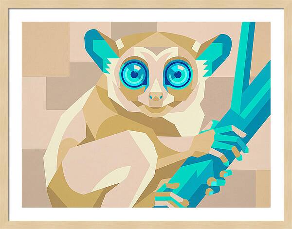 Tarsier In Pop Art Style