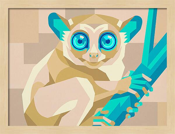 Tarsier In Pop Art Style