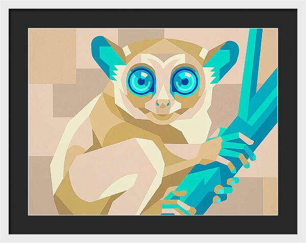 Tarsier In Pop Art Style