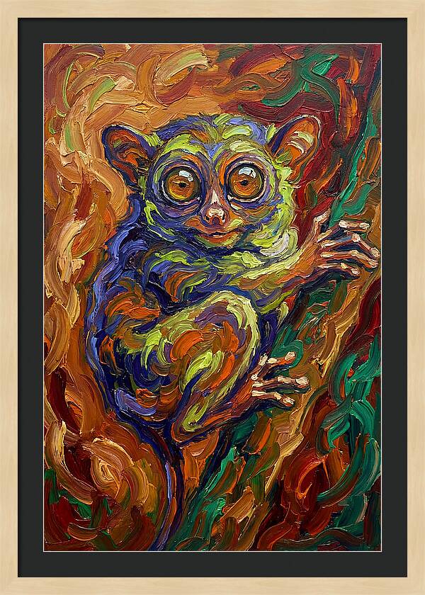 Tarsier In Vibrant Colors
