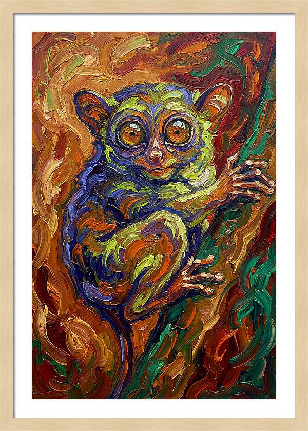 Tarsier In Vibrant Colors