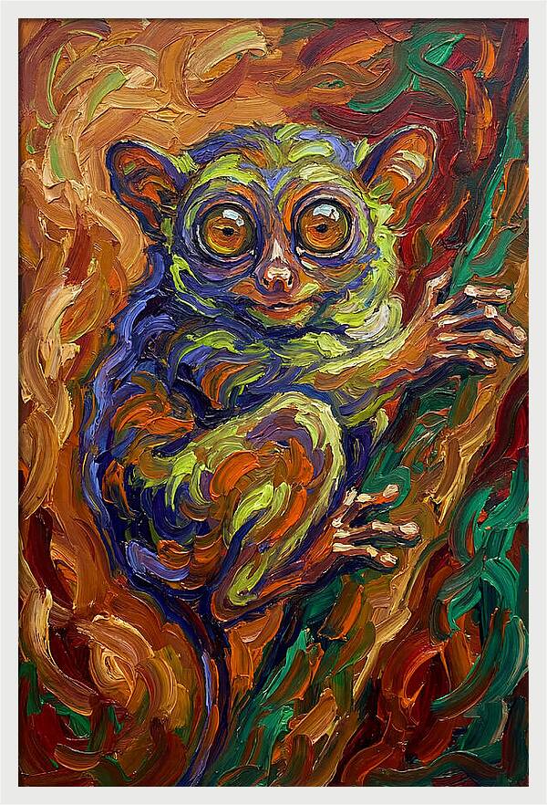 Tarsier In Vibrant Colors