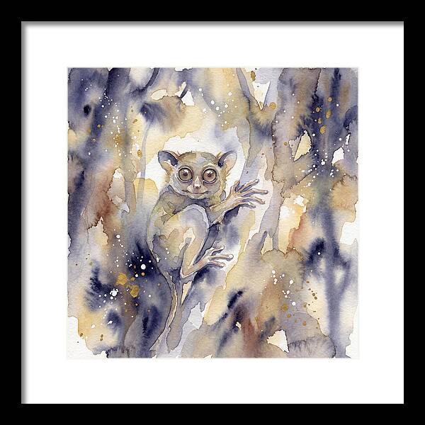 Tarsier In Watercolor