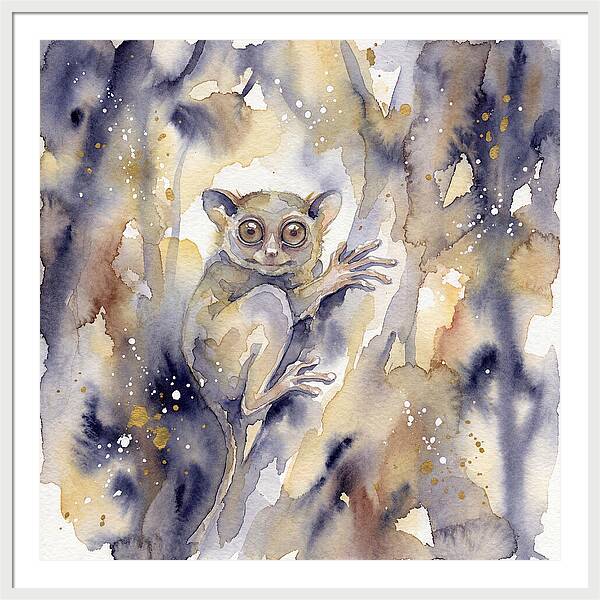 Tarsier In Watercolor