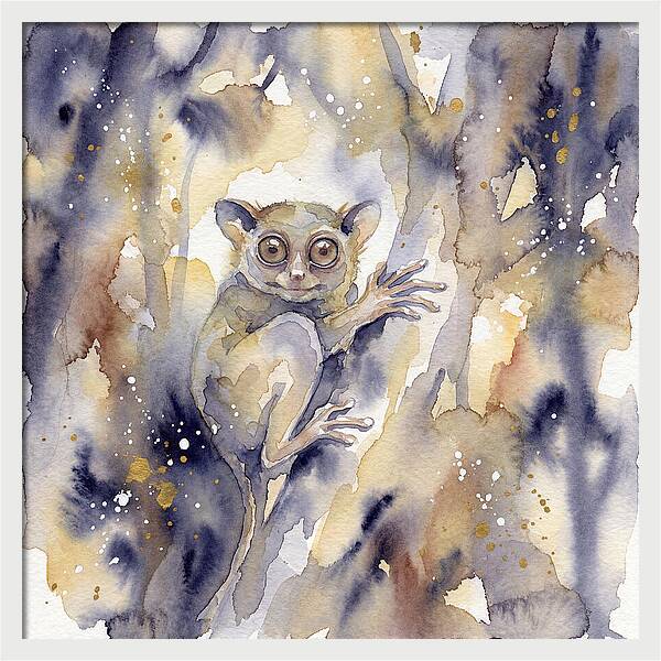 Tarsier In Watercolor