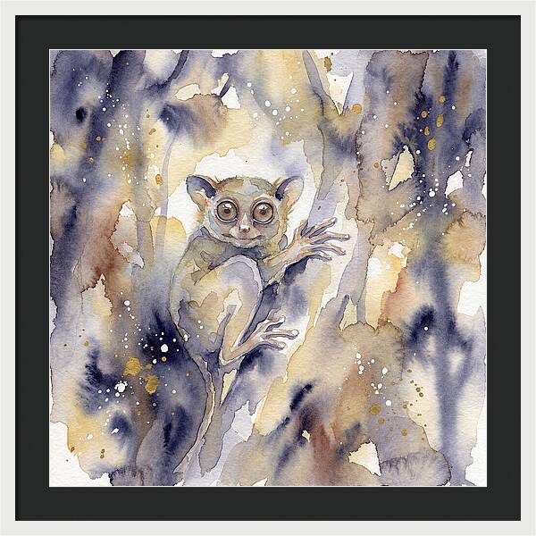 Tarsier In Watercolor