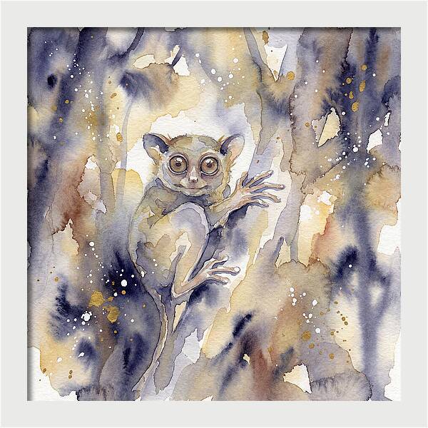 Tarsier In Watercolor