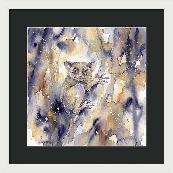 Tarsier In Watercolor