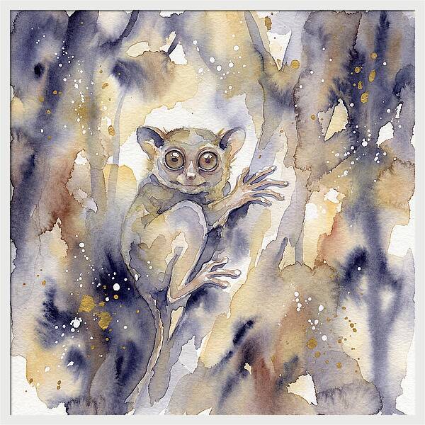 Tarsier In Watercolor