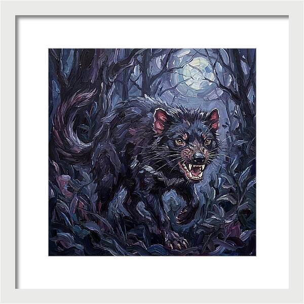 Tasmanian Devil In Moonlight