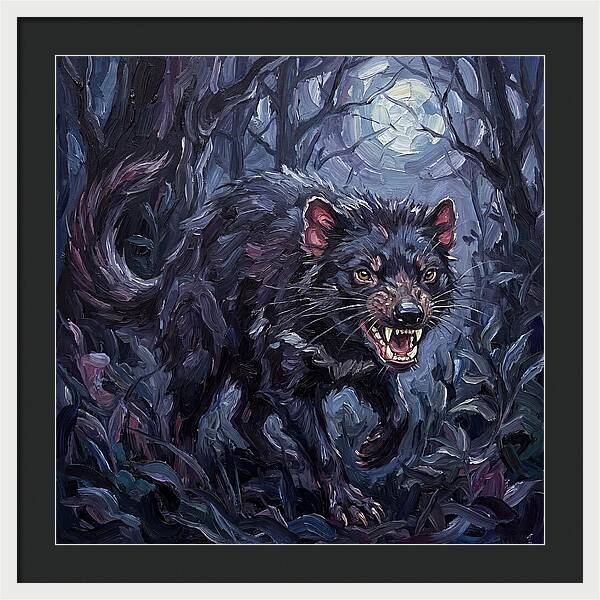 Tasmanian Devil In Moonlight
