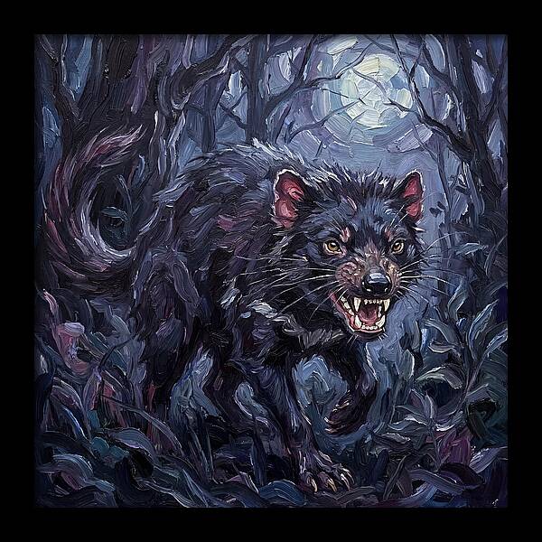 Tasmanian Devil In Moonlight
