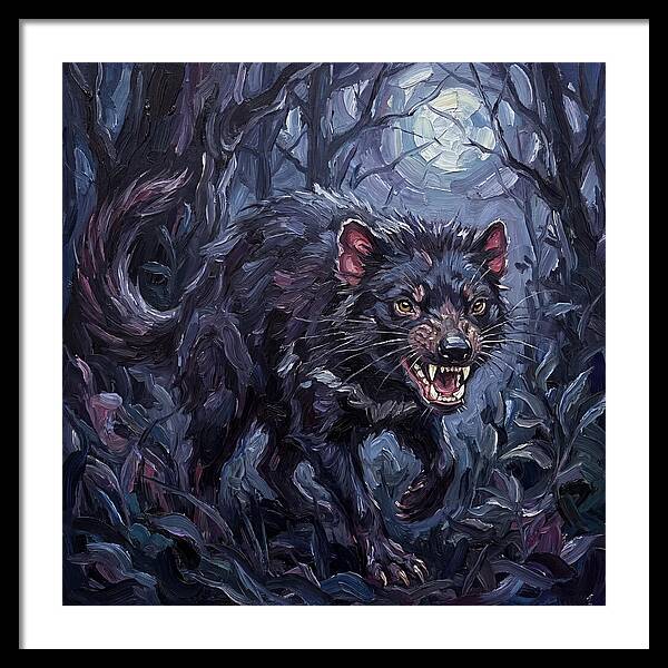 Tasmanian Devil In Moonlight