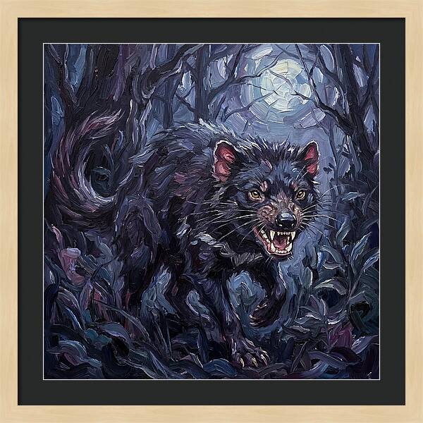 Tasmanian Devil In Moonlight