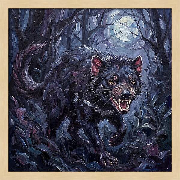 Tasmanian Devil In Moonlight