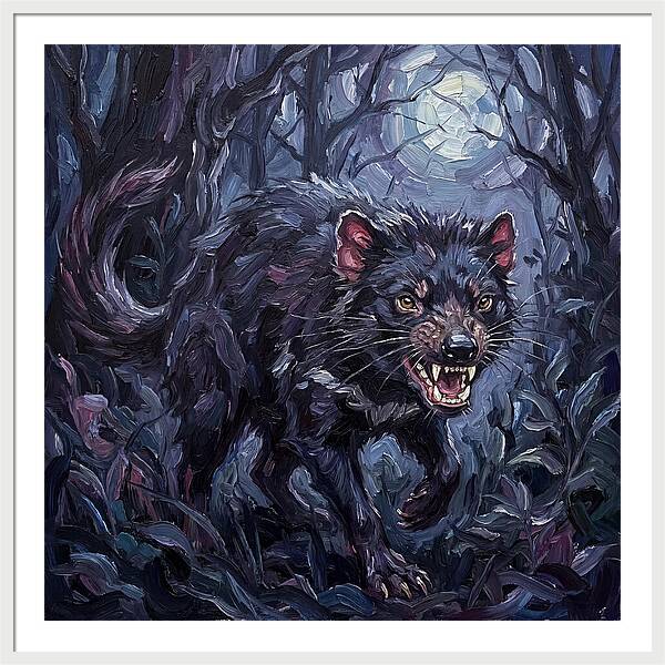 Tasmanian Devil In Moonlight
