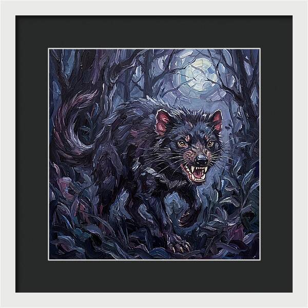 Tasmanian Devil In Moonlight