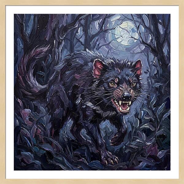 Tasmanian Devil In Moonlight