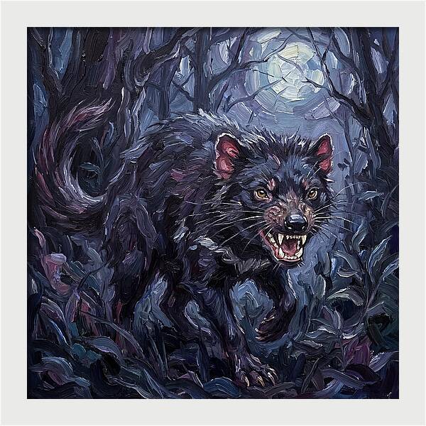 Tasmanian Devil In Moonlight