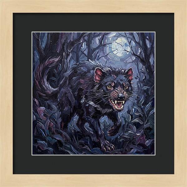 Tasmanian Devil In Moonlight