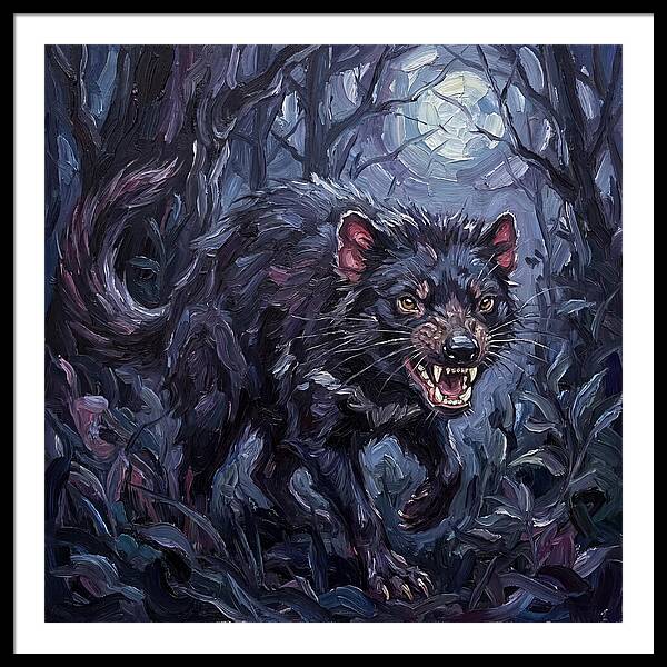 Tasmanian Devil In Moonlight