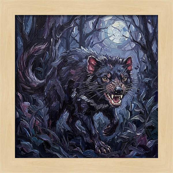 Tasmanian Devil In Moonlight