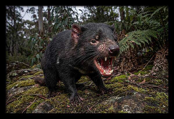 Tasmanian Devil Snarling