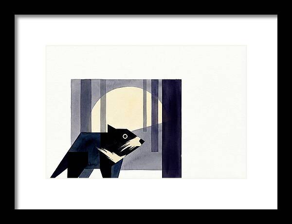 Tasmanian Devil Under Moonlight