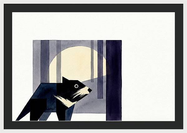 Tasmanian Devil Under Moonlight