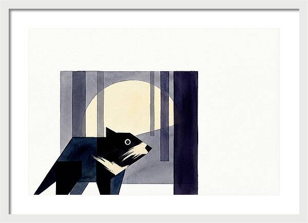 Tasmanian Devil Under Moonlight