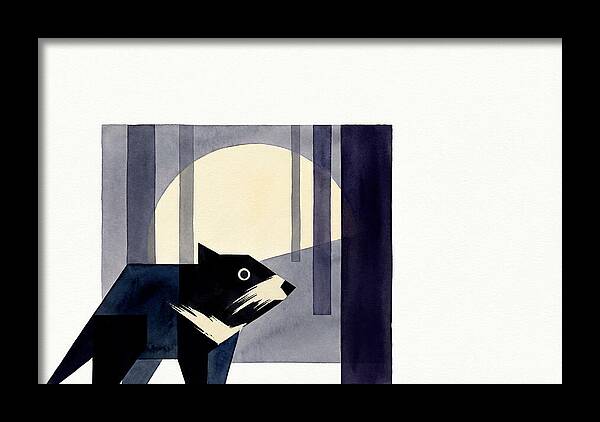 Tasmanian Devil Under Moonlight