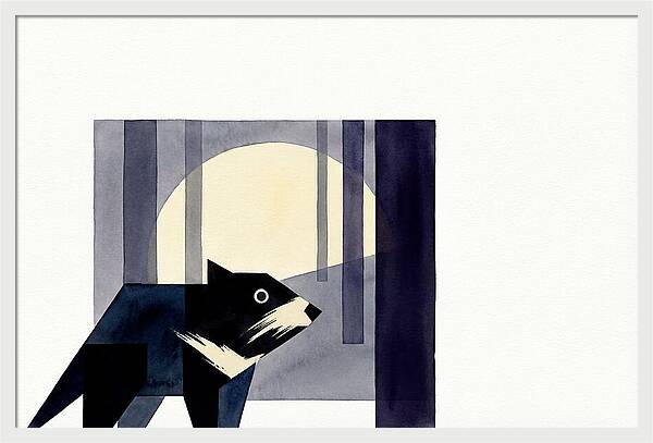 Tasmanian Devil Under Moonlight