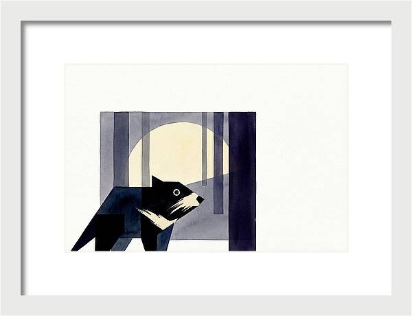 Tasmanian Devil Under Moonlight