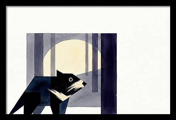 Tasmanian Devil Under Moonlight