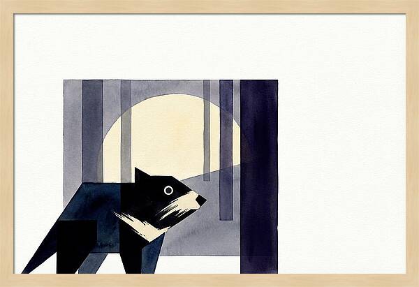 Tasmanian Devil Under Moonlight