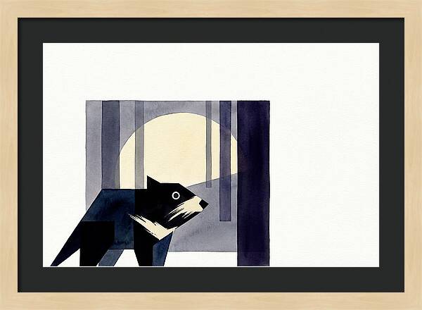 Tasmanian Devil Under Moonlight
