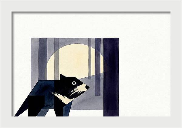 Tasmanian Devil Under Moonlight