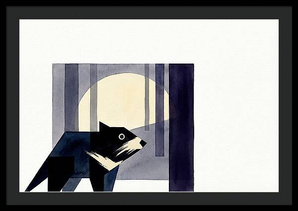 Tasmanian Devil Under Moonlight