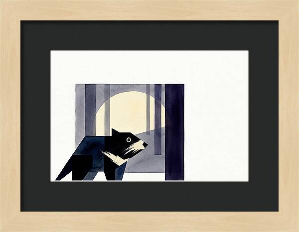 Tasmanian Devil Under Moonlight