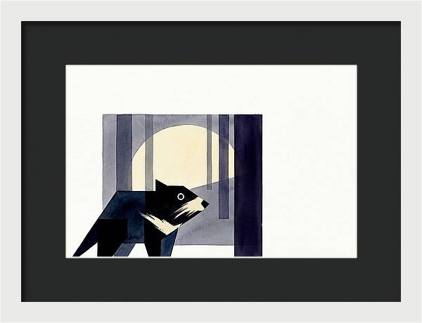 Tasmanian Devil Under Moonlight